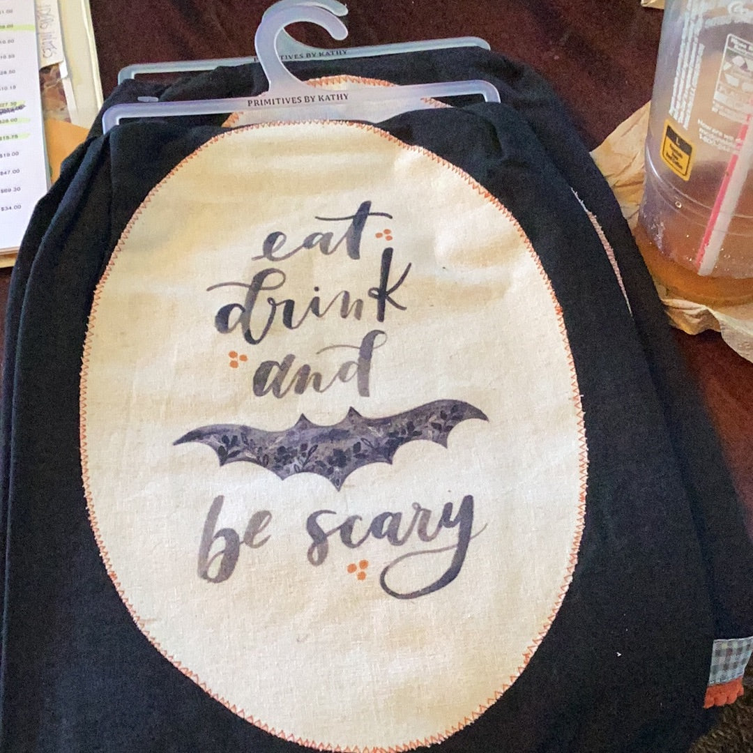 Kitchen towel-black be scary