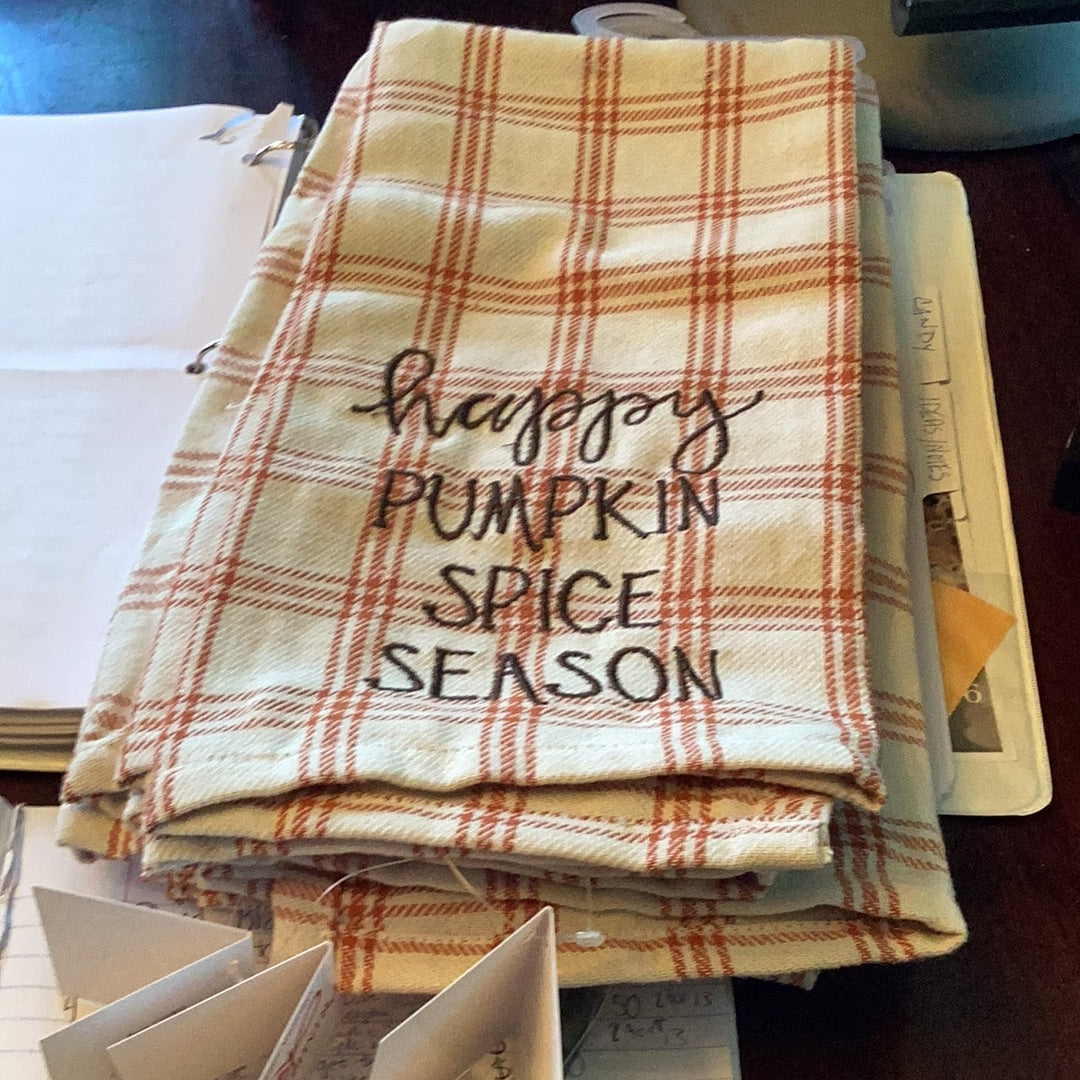 Kitchen towel-happy pumpkin spice
