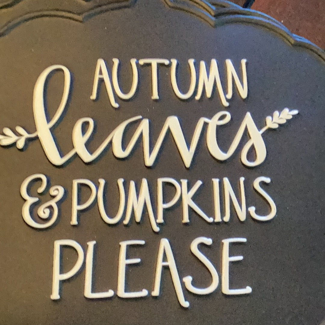 Tin pumpkin sign